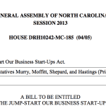 North Carolina House Passes Crowdfunding Law, Bill Now Moves to Senate